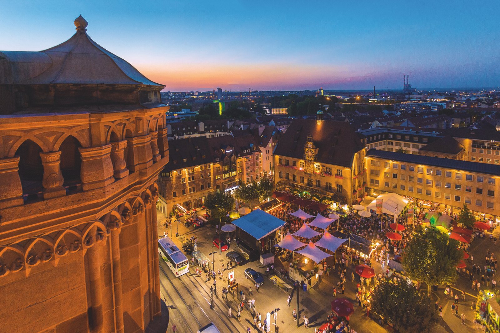 Heilbronner Weindorf – Luftaufnahme am Marktplatz